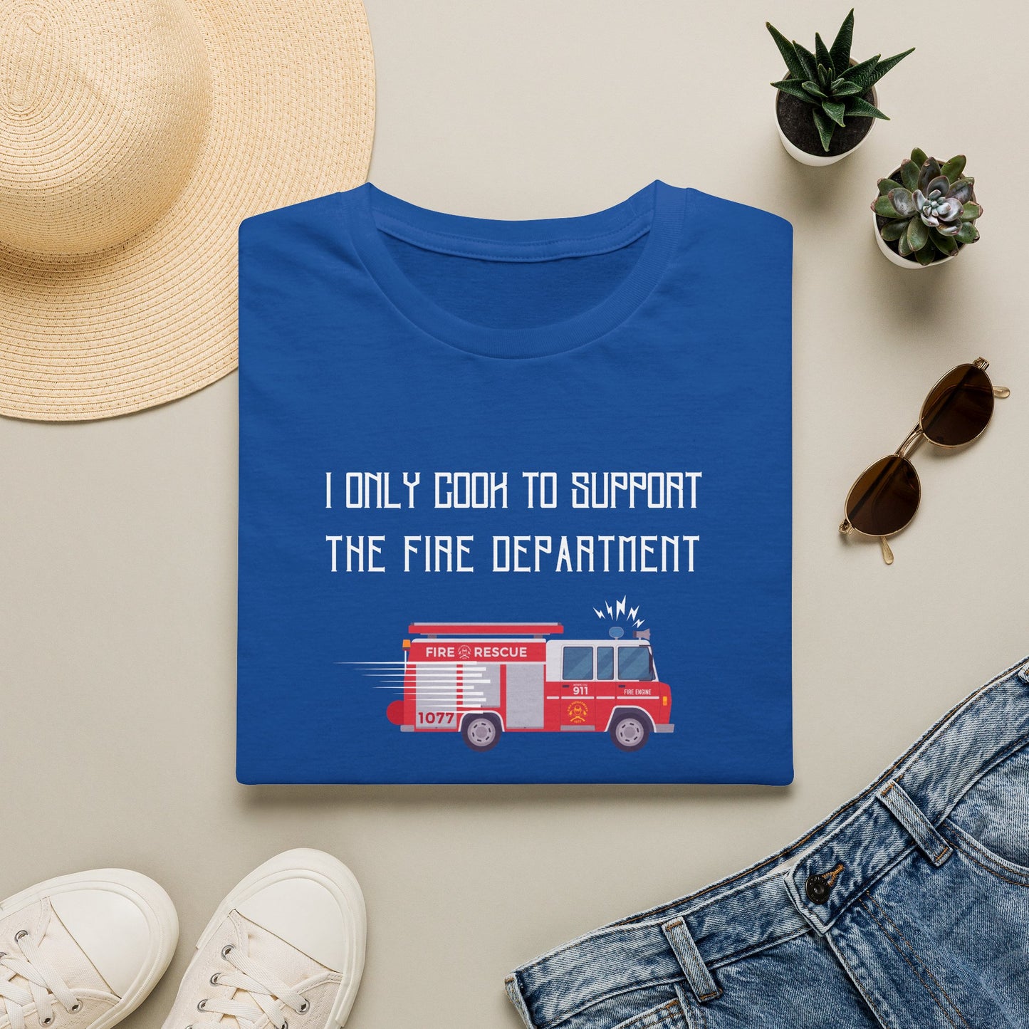 I Only Cook to Support the Fire Department T-Shirt