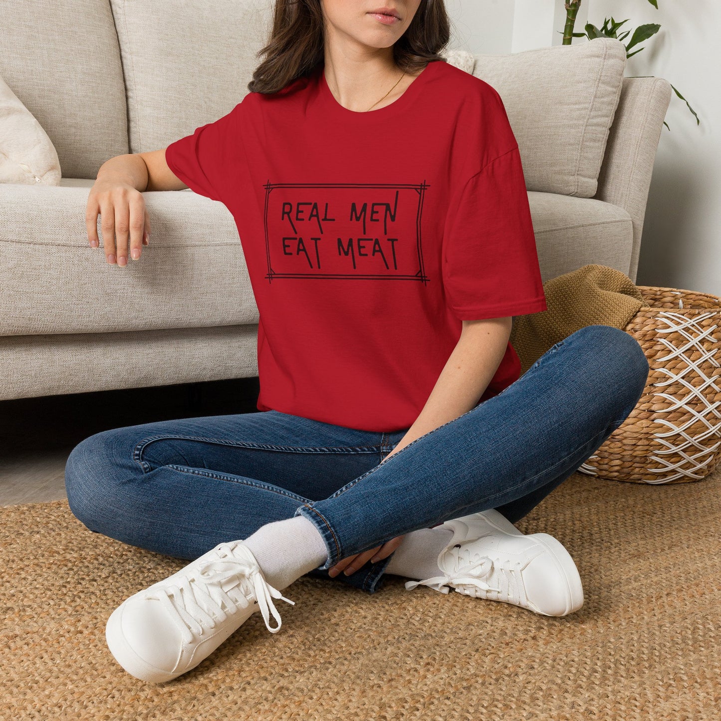 Camiseta Hombres de Verdad Comen Carne