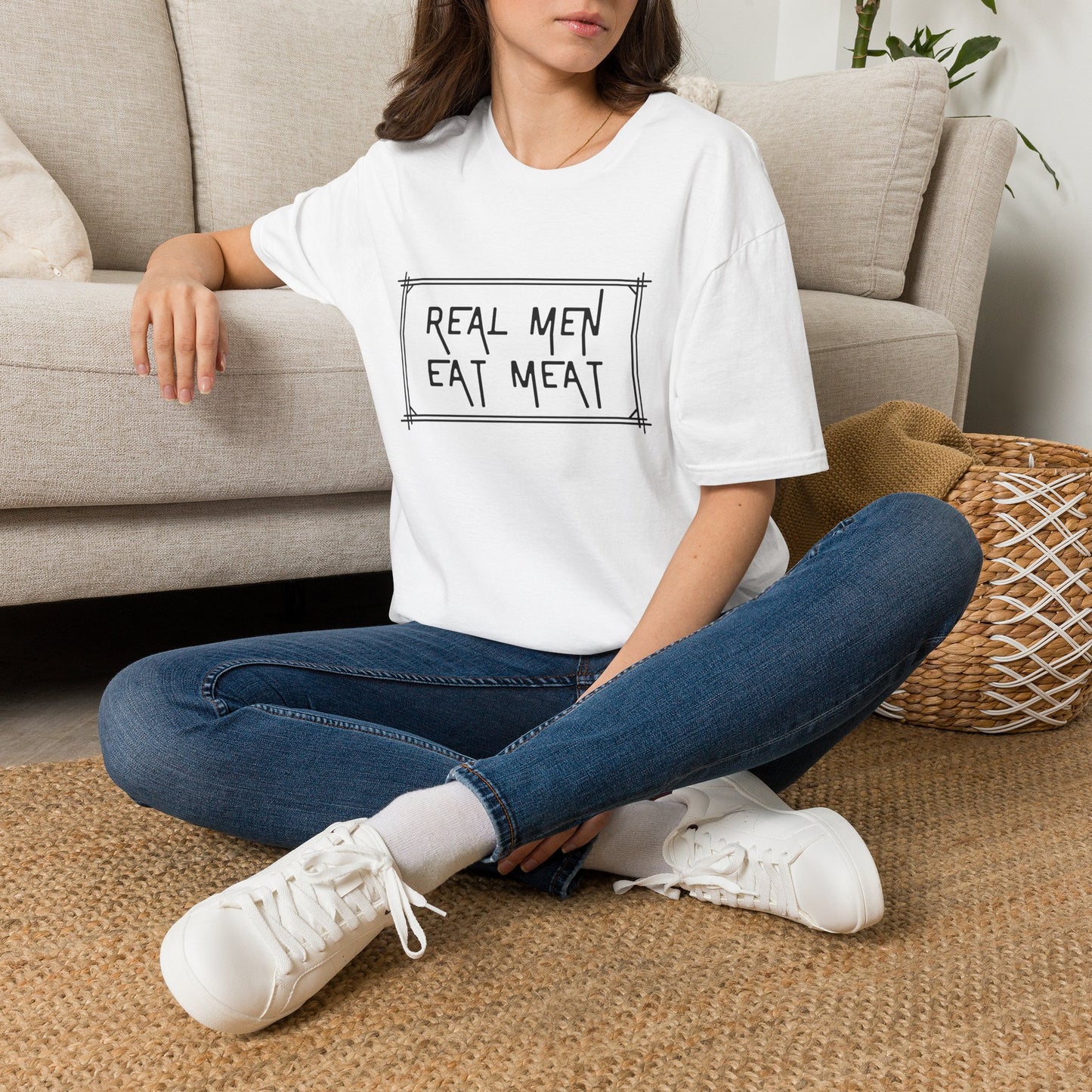 Camiseta Hombres de Verdad Comen Carne