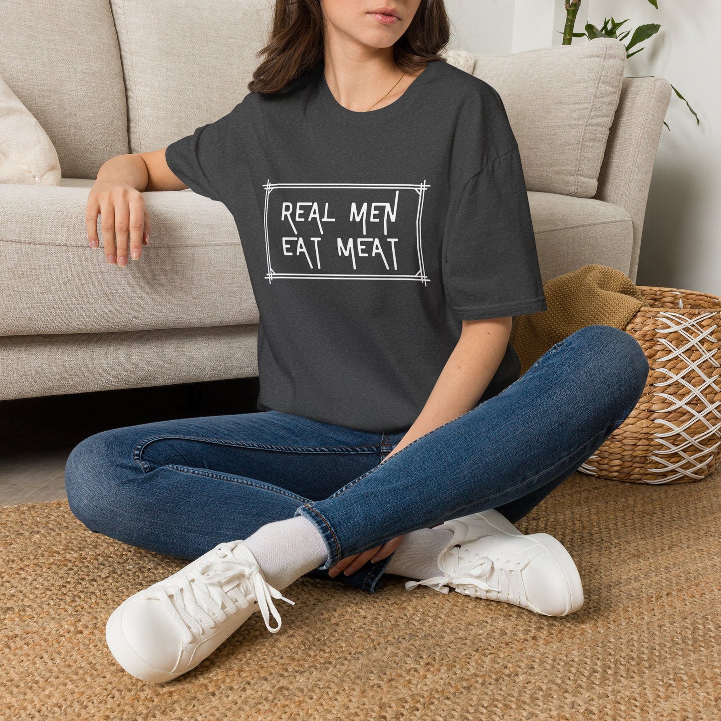 Camiseta Hombres de Verdad Comen Carne