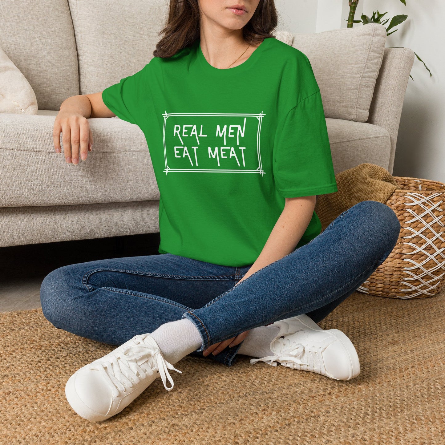 Camiseta Hombres de Verdad Comen Carne